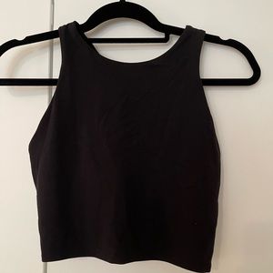Athleta Size M Unpadded Black Sports Top